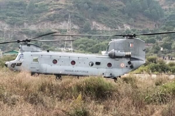 Chinook Helicopter Airlifts Rescued Workers to AIIMS Rishikesh in Uttarakhand