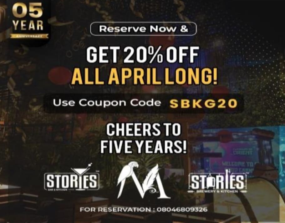 Stories Brewery & Kitchen Celebrates 5 Years of Crafting Memories with Unbeatable Offers 