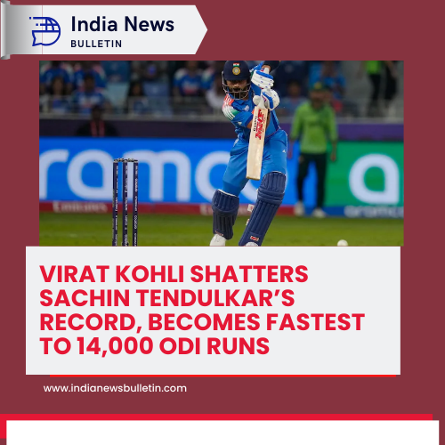 Virat Kohli Shatters Sachin Tendulkar’s Record, Becomes Fastest to 14,000 ODI Runs